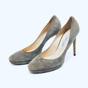 Jimmy Choo Cosmic Pumps in Grey Suede
